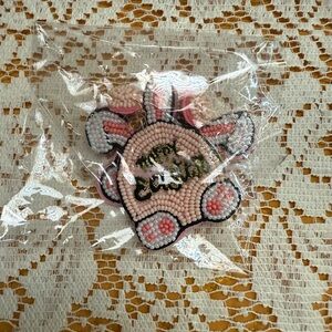 Cute Pink Beaded Easter Earrings